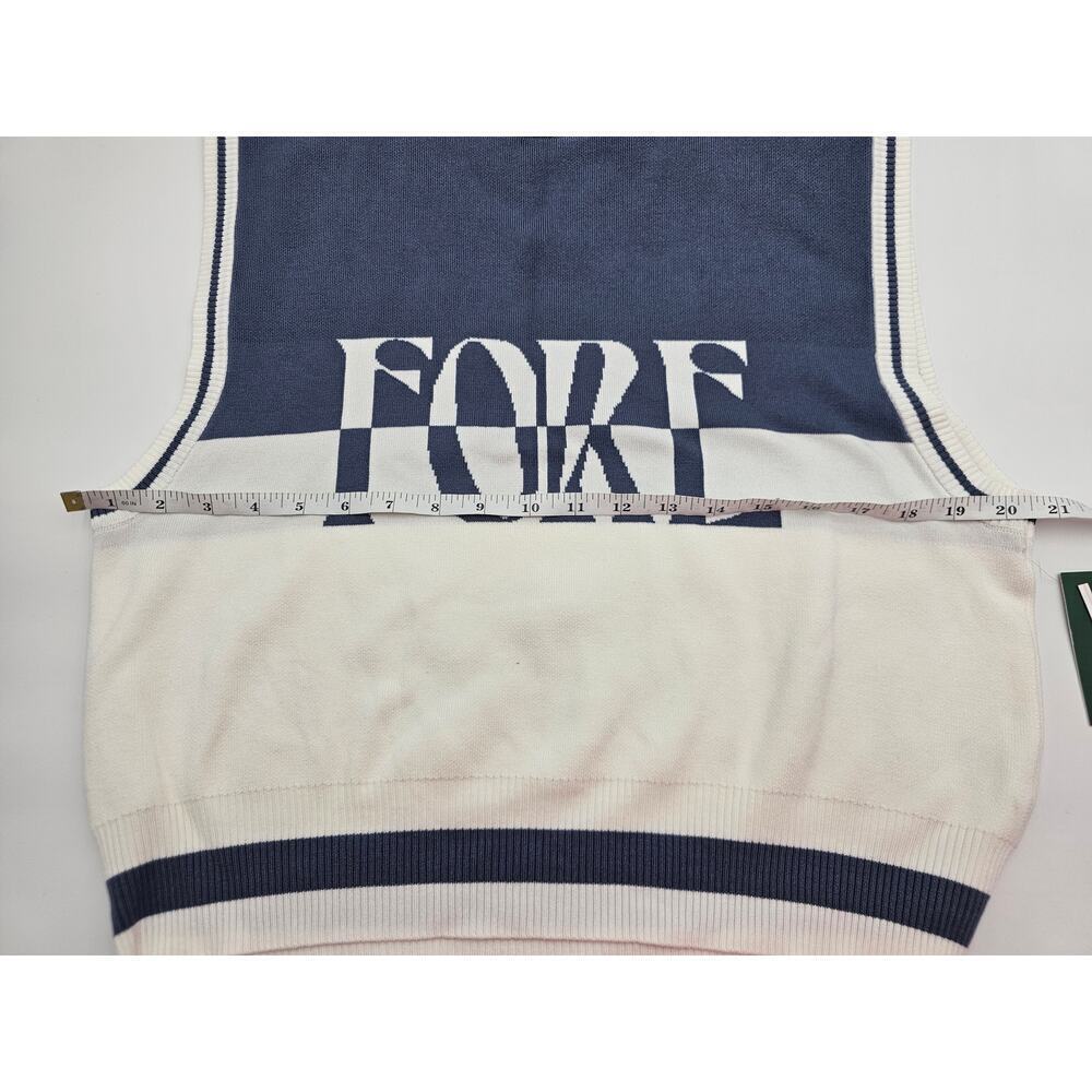 Fore Women's Size Large Sleeveless Golf Sweater Indigo/White NWT - Picture 3 of 8